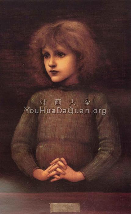 Portrait of a Young Boy - 爱德华·科莱·伯恩·琼斯